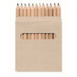 12 kredek w kartonowym pudełku